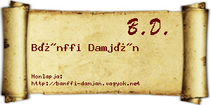 Bánffi Damján névjegykártya